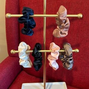 Set of Satin Scrunchies in Various Colors